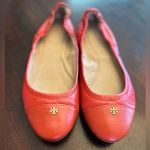 Tory Burch Burnt Orange Ballet Flats - size 10